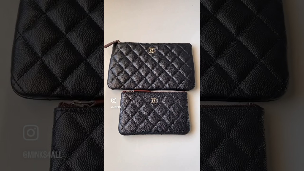 Chanel O-Pouch: Mini Vs. Small ♥️ Size Comparison 🤍 #chanel #chanelopouch #chanelslg