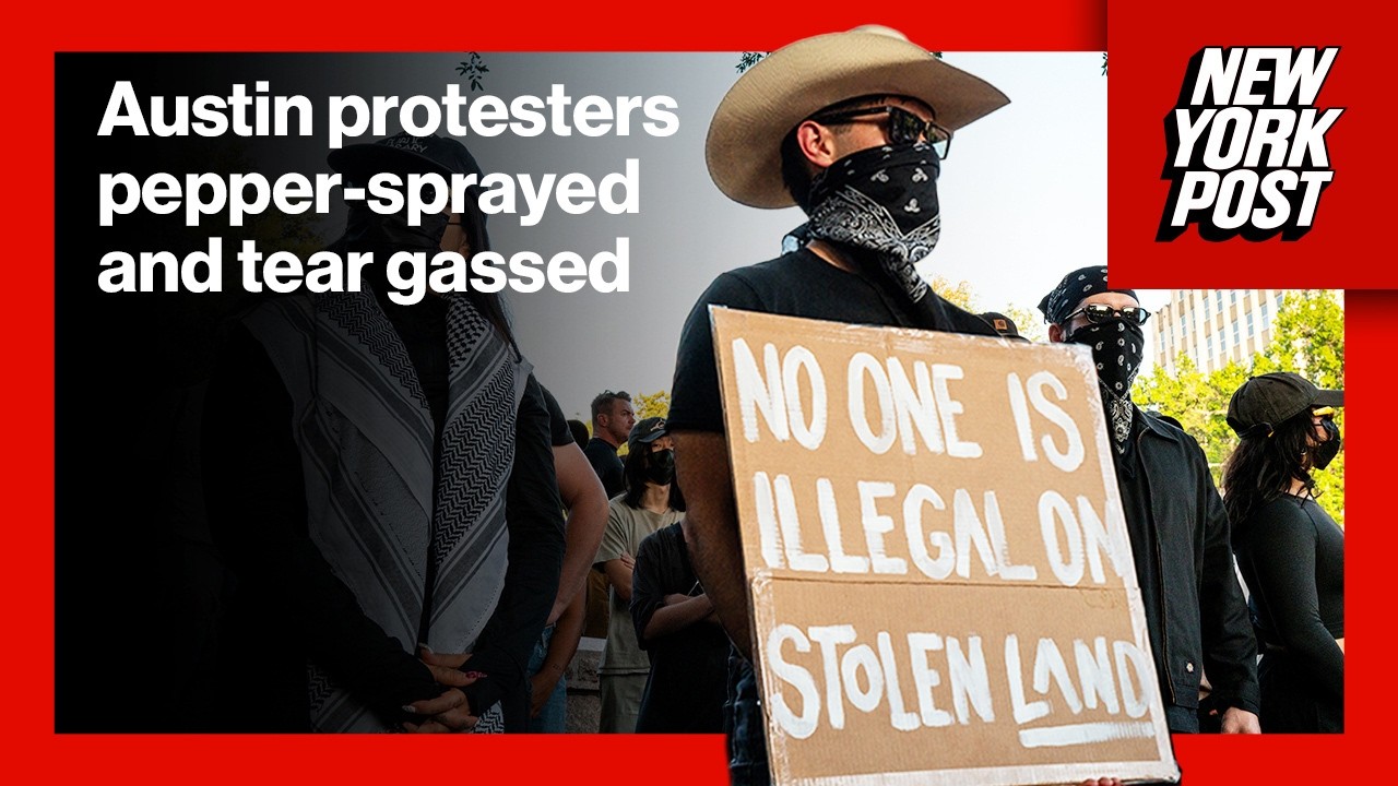 Chaotic scene in Austin as ICE protestors get pepper-sprayed