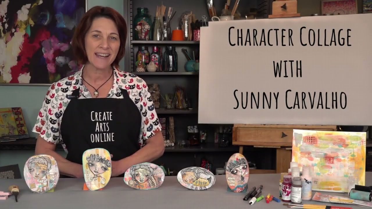 Character Collage in Mixed Media with Sunny Carvalho