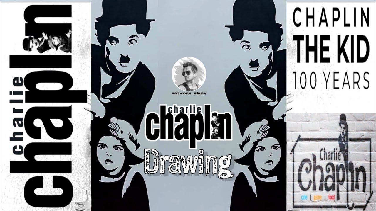 Charlie Chaplin Black and White Drawing 🖌️ 🎨 #thekid #art #howtodraw #charliechaplin #artworkjhapa