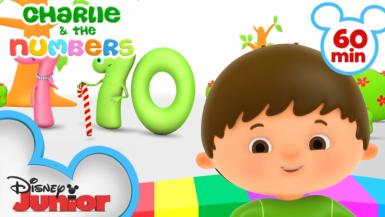 Charlie Meets his Numbers Friends for Fun | Kids Songs and Nursery Rhymes | @disneyjr  ​