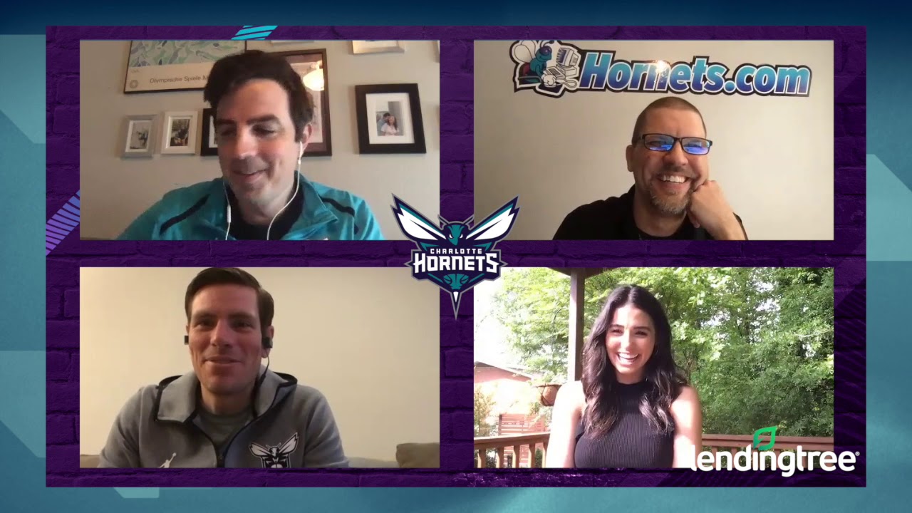 Charlotte Hornets Reporters Square Table with Ashley ShahAhmadi of Fox Sports South