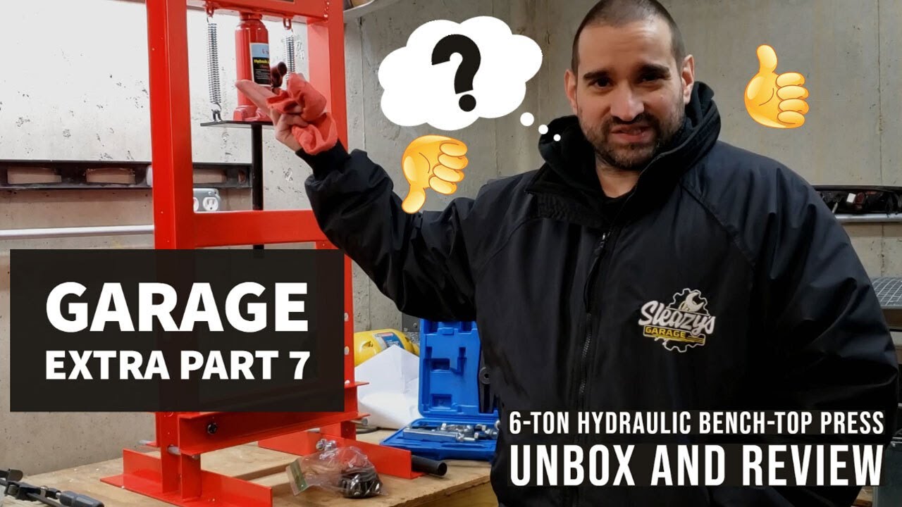 Cheap 6-Ton Hydraulic Bench-top Press Unbox and Review - Garage Extra Part 7