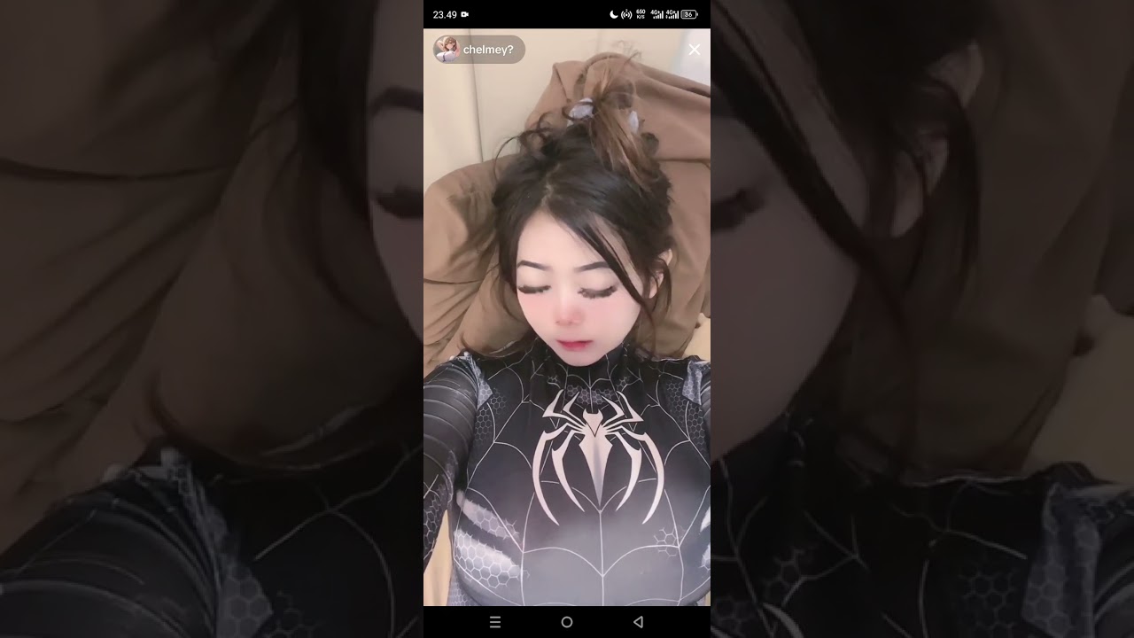 chelmey live pake baju spiderman part3