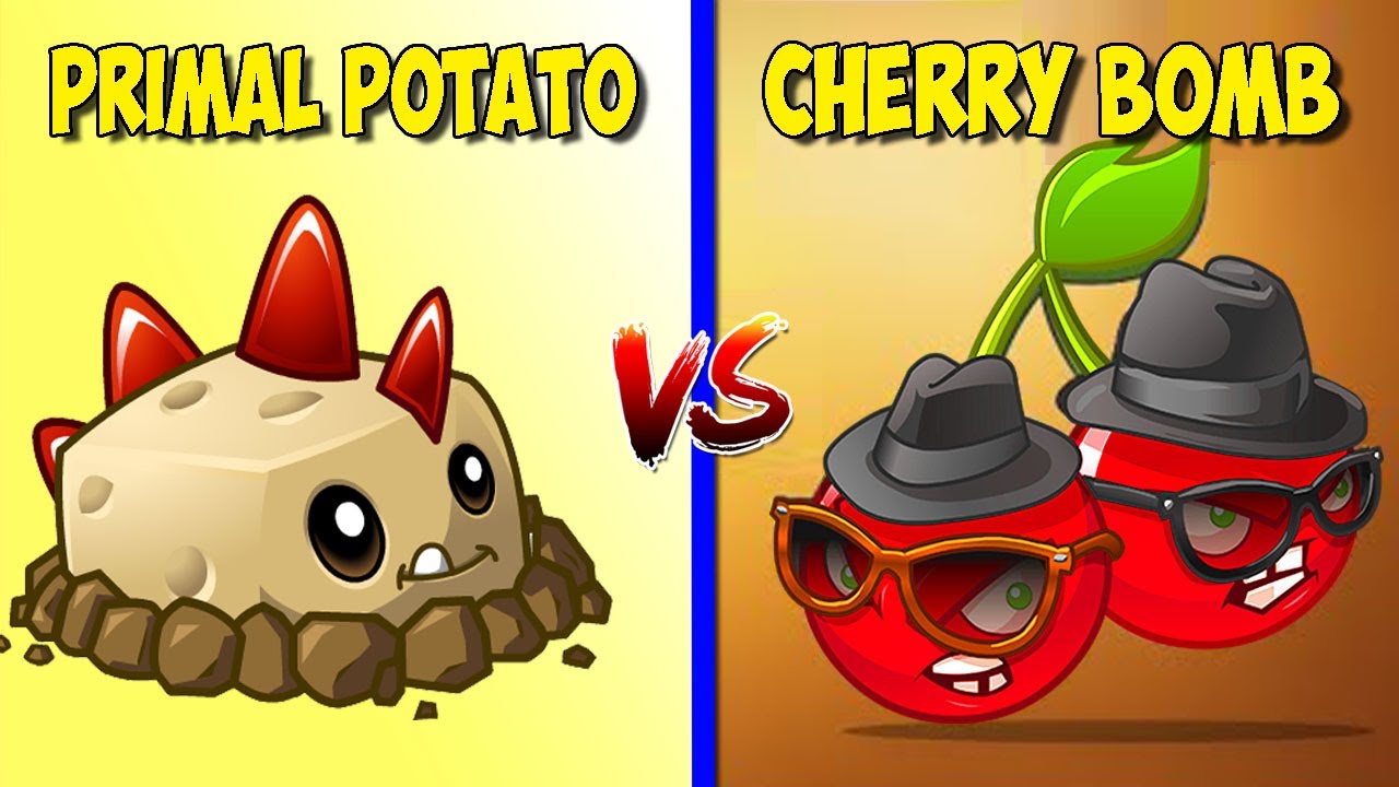CHERRY BOMB vs PRIMAL POTATO MINE - Who Will Win? - PvZ 2 Plant vs Plant