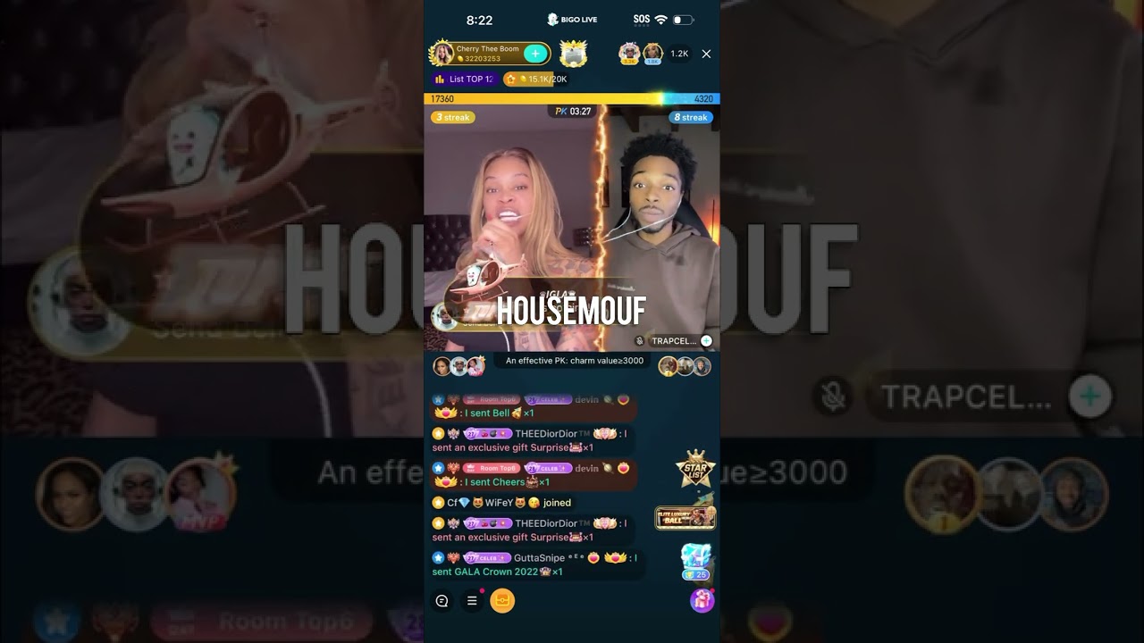 CHERRY THEE BOOM VS RON “TrapCeleb” PK MATCHES ON BIGO LIVE