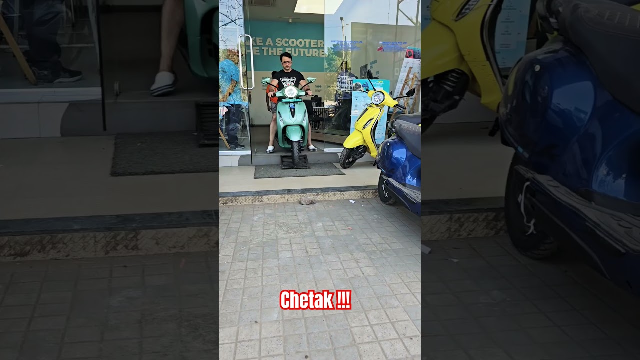 Chetak 3501 pista green Delivery #motorcyclelife #bajajchetak #automobile #viralreels #biker