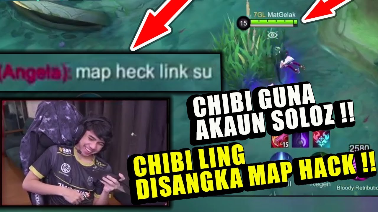 CHIBI GUNA AKAUN SOLOZ !! CHIBI LING DISANGKA MAP HACK !! MOBILE LEGENDS