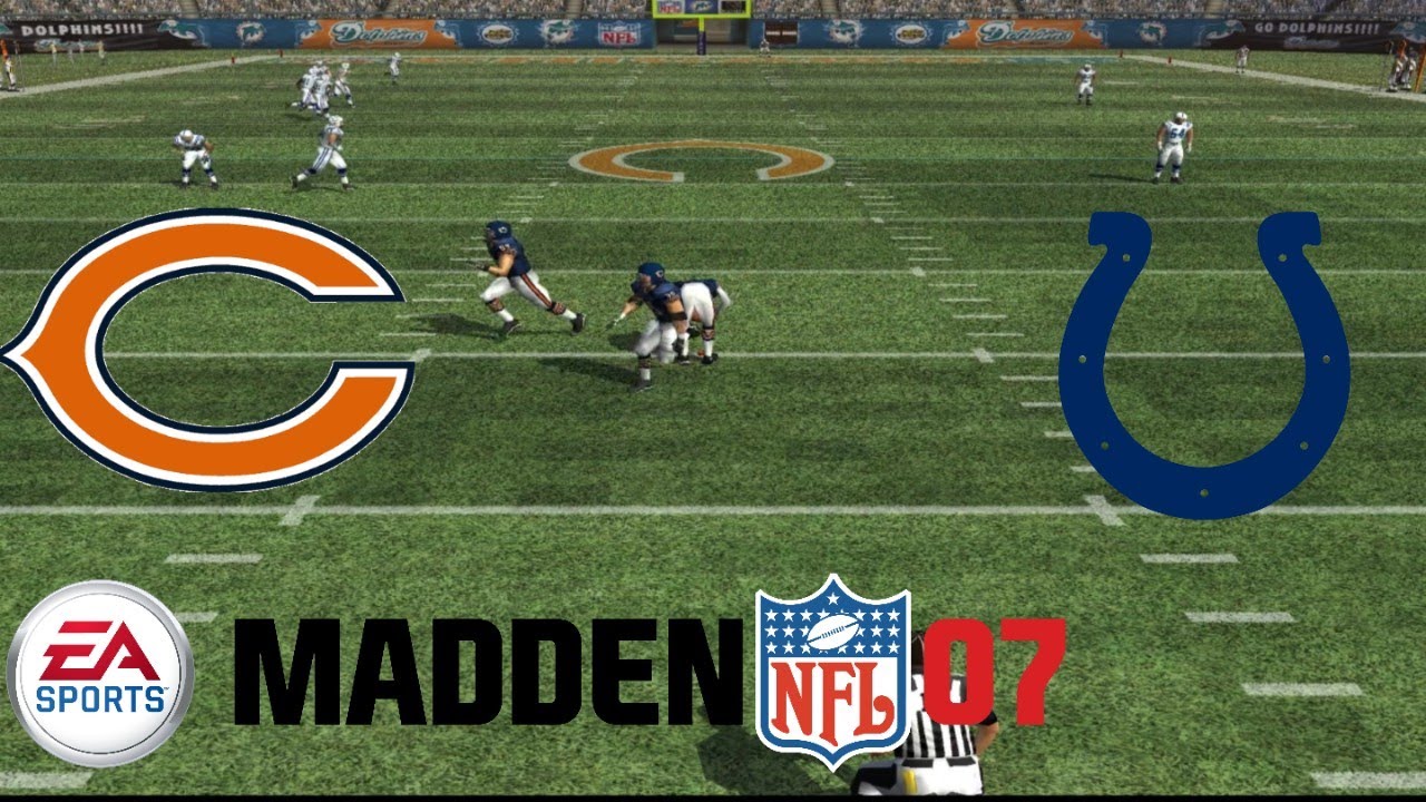 Chicago Bears vs Indianapolis Colts - Madden NFL 07 - PCSX2, 1080p 60fps (most of the time)