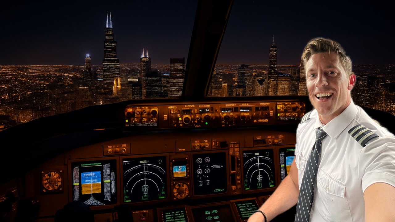 Chicago Night Hub Turn | Airline Pilot Life