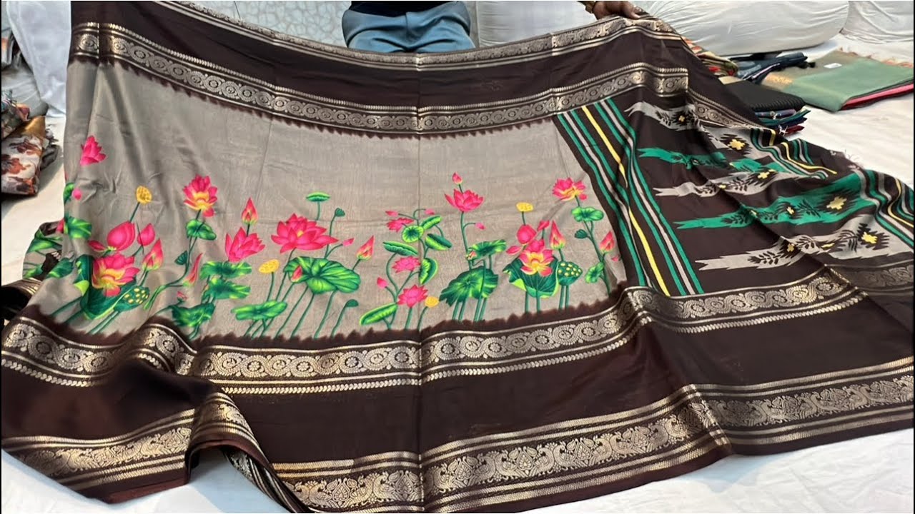 Chickpet Bangalore wholesale designer sarees||Single saree courier available