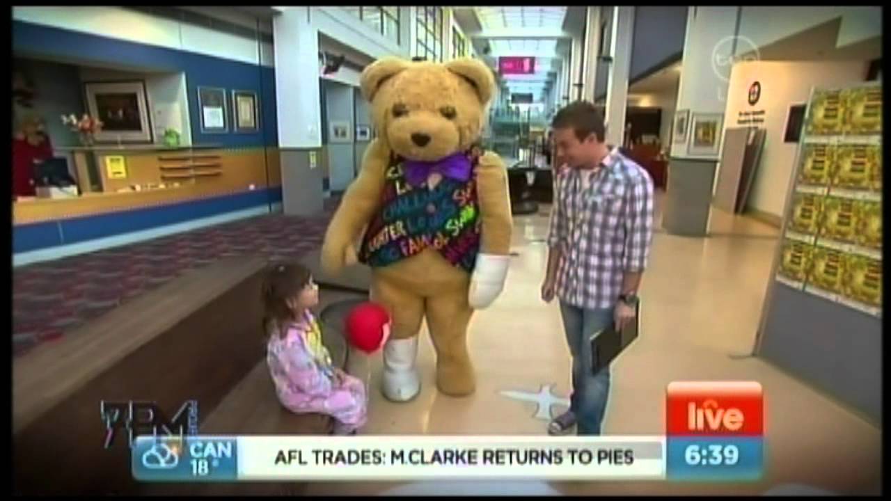 Child Tickles Teddy Bear's Crotch