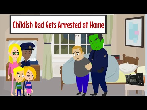 Childish Dad Plays Loud Music And Gets Arrested at Home by Police Officer Hulk