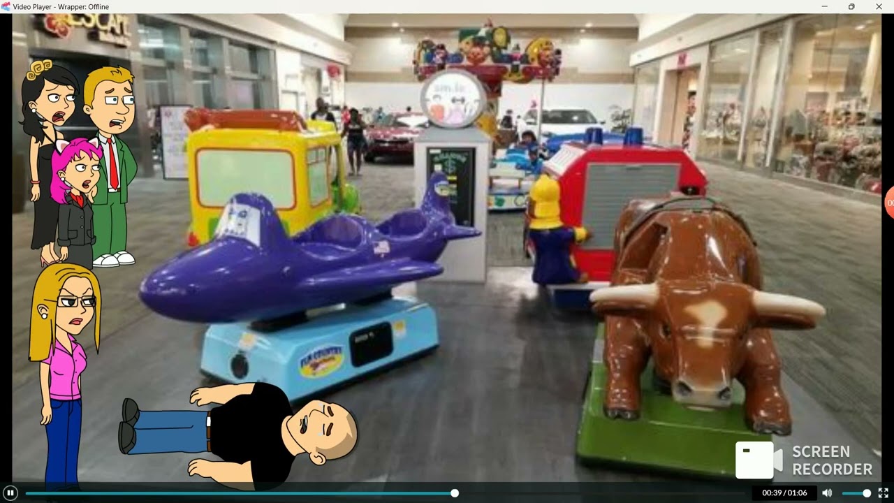 Childish dad want to ride a kiddie ride