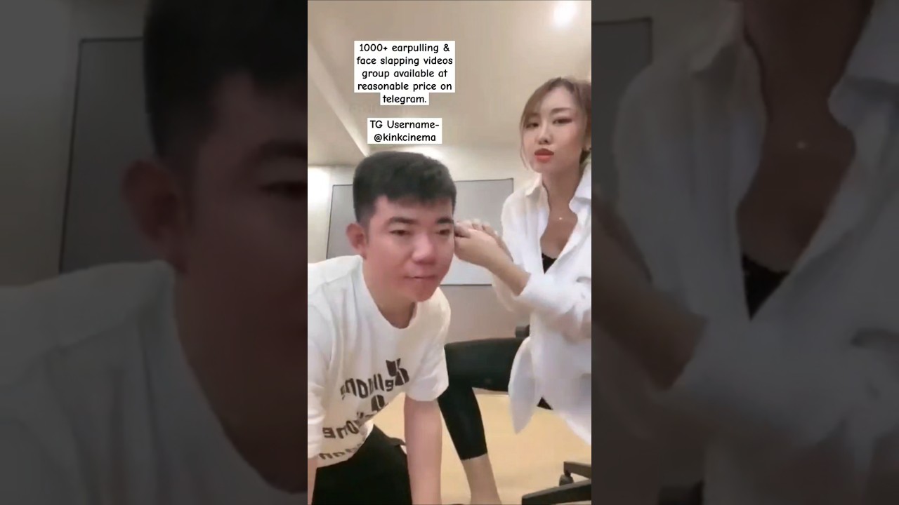 Chinese Girl and Boy | Hard Ear Pulling and Face Slapping  Battle | #earpulling #faceslap #goddess