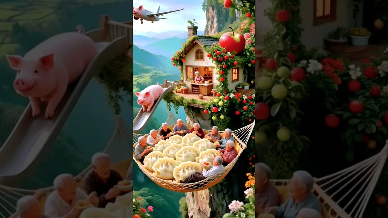 chinese village life view 😂momo party 😋greandma and Greandpa with friends🍜👫#trending #viralshorts