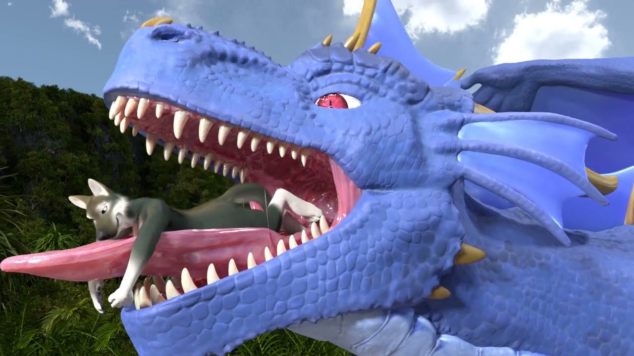 Chio Dragon Swallows Wolf [Vore]