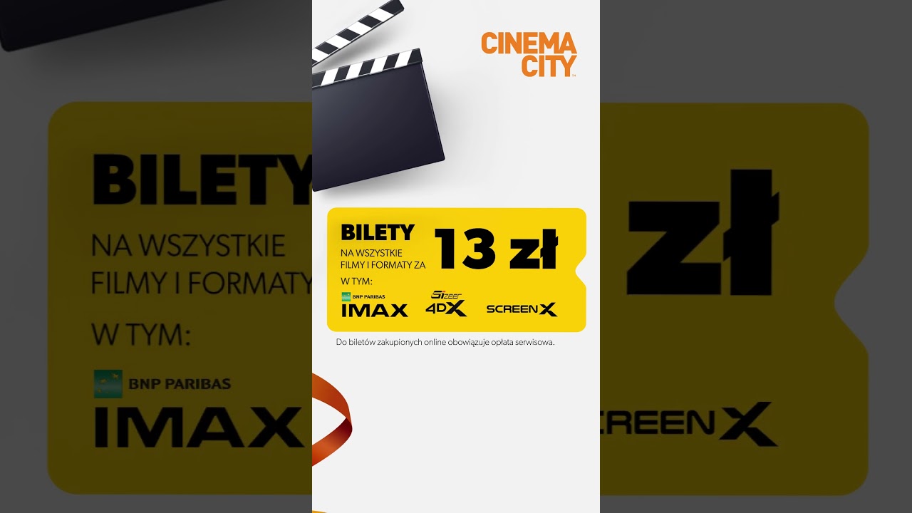 Chodź do Cinema City! W Święto Kina filmy w 2D, IMAX, 4DX i ScreenX za jedyne 13 zł!