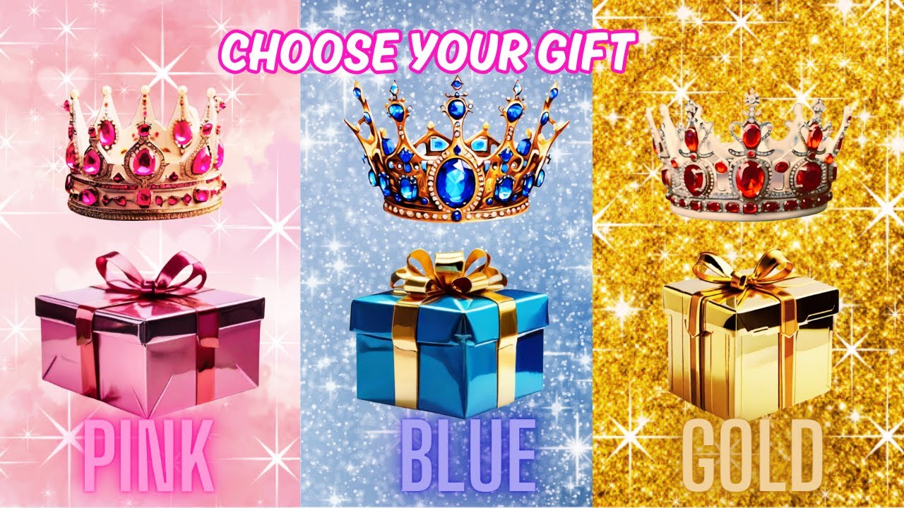 Choose YOUR Gift..! 3 Gift Box Challenge Pink, Blue & Gold edition