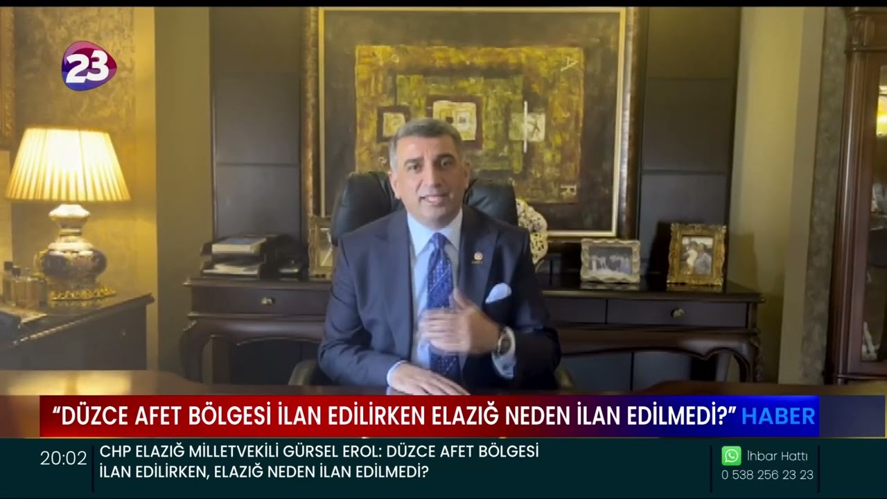 CHP ELAZIĞ MİLLETVEKİLİ GÜRSEL EROL: DÜZCE AFET BÖLGESİ İLAN EDİLİRKEN, ELAZIĞ NEDEN İLAN EDİLMEDİ?