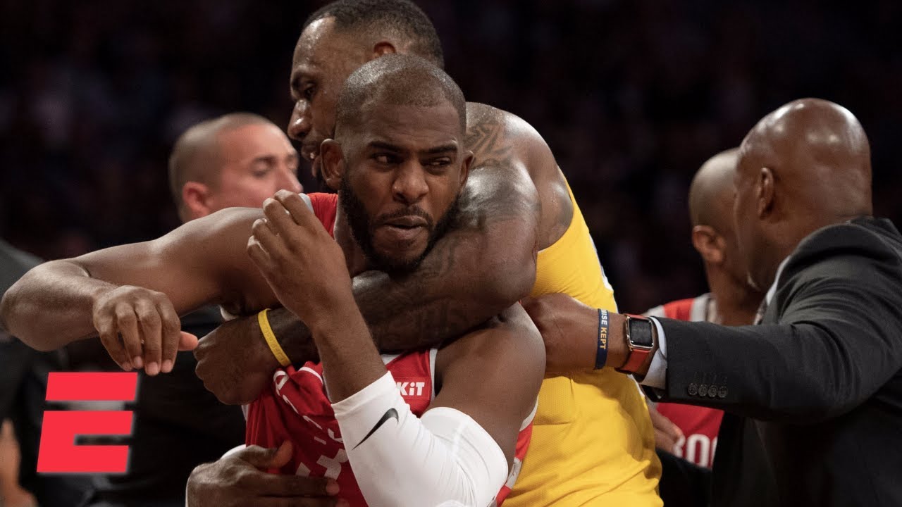 Chris Paul, Rajon Rondo and Brandon Ingram ejected after Rockets and Lakers fight  | NBA Highlights
