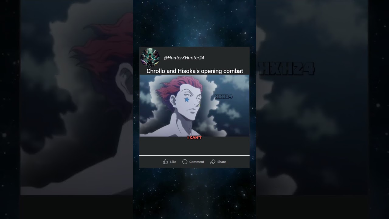 Chrollo vs hisoka initial fight ☠️
