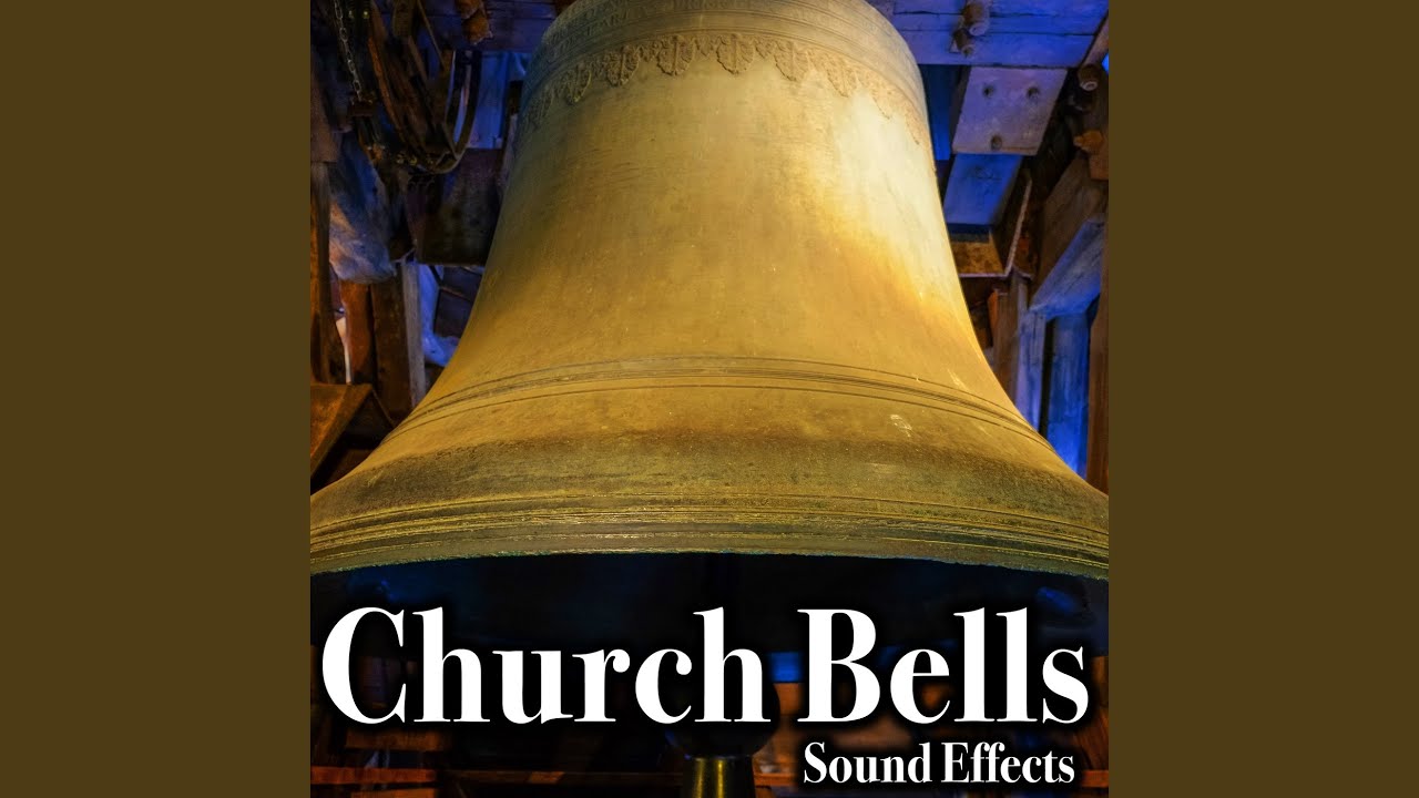 Church Tower Clock Bell Strikes 12 O'clock