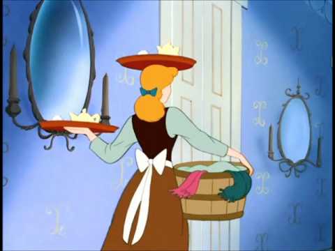Cinderella being bossed around by her Stepmother.