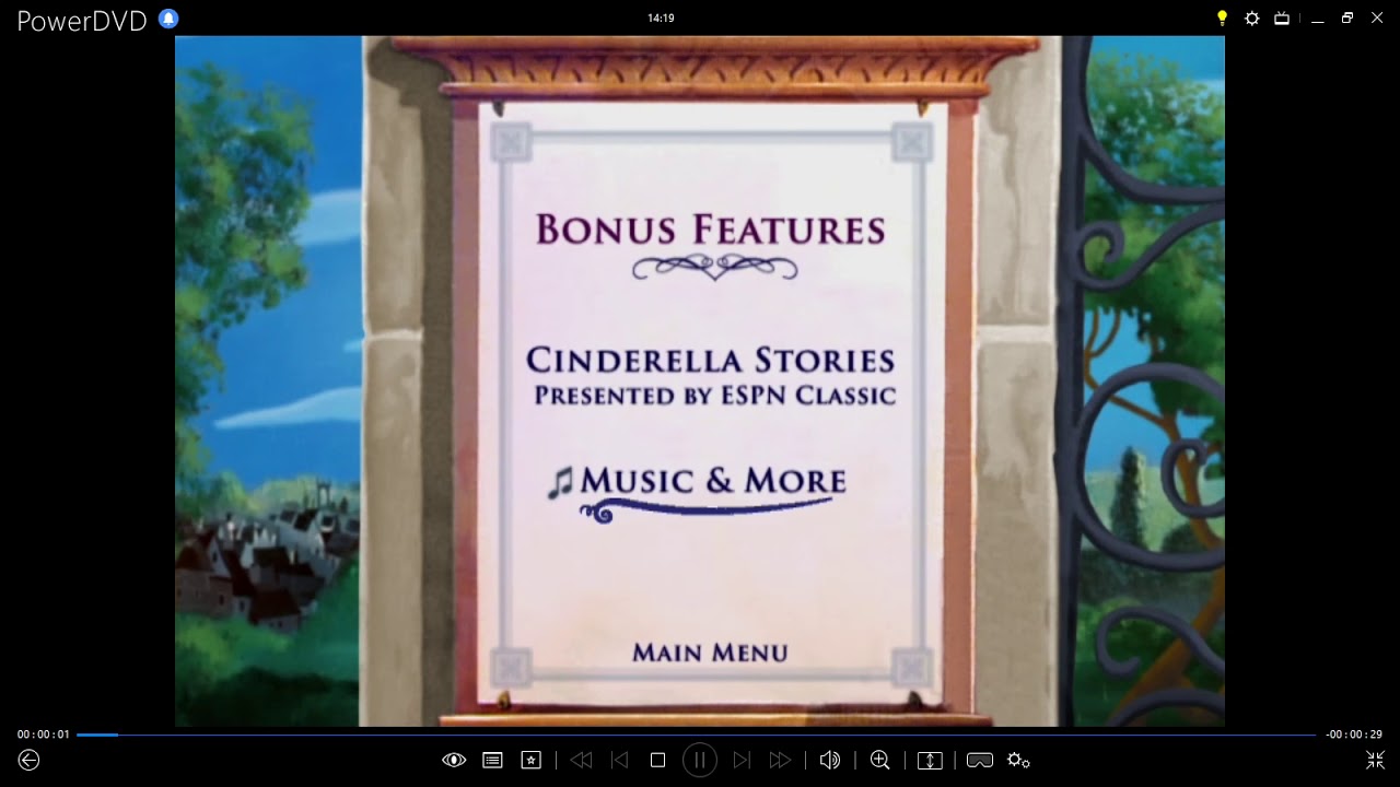 Cinderella:Platinum Edition (Disc 1) 2005 DVD Menu Walkthrough