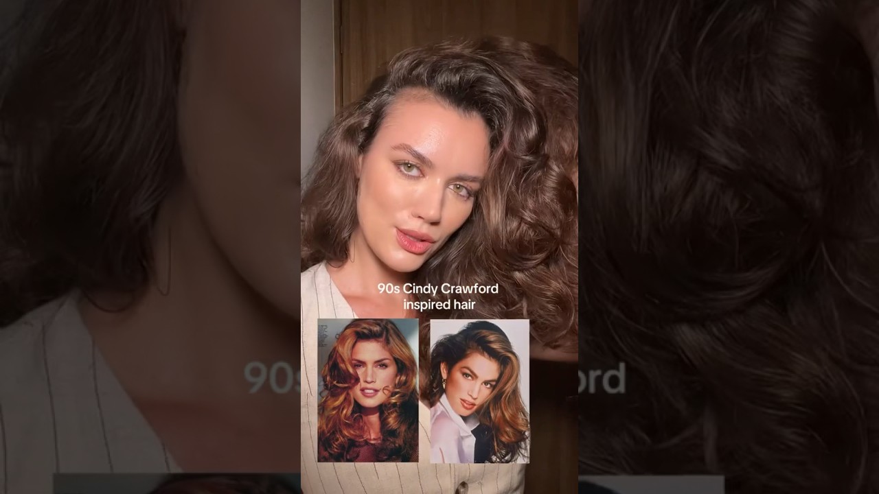 Cindy Crawford hair❤️‍🔥#blowout #90shair #hairshorts #hairstyle #dysonairwrap #volumehair