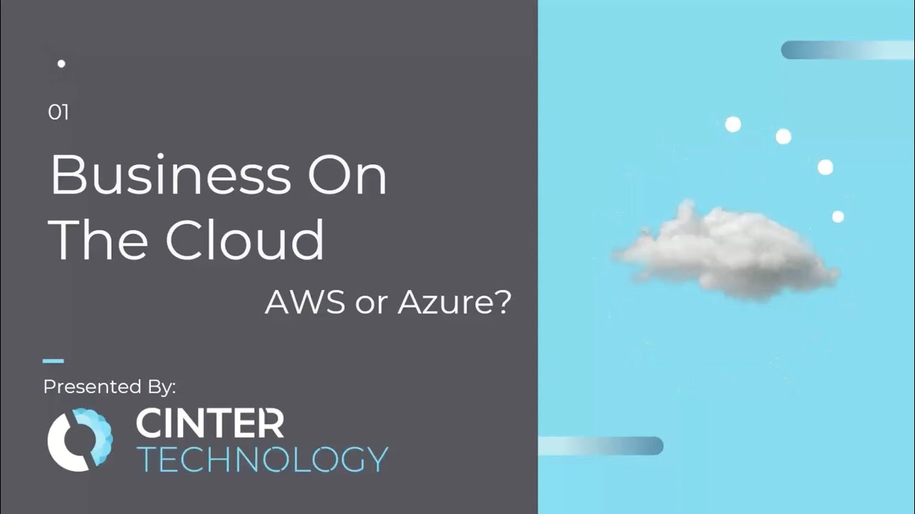Cinter Webinar in August 2021 - Business on the Cloud
