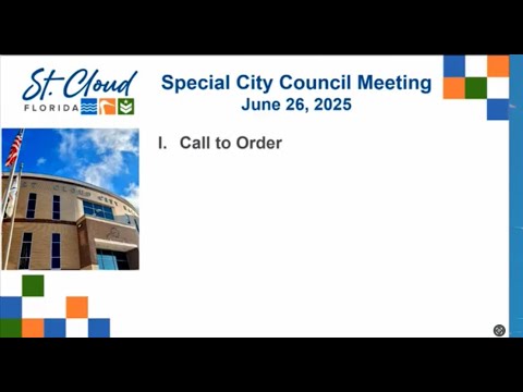 City of St. Cloud, FL, Special Council Meeting - 6/26/25