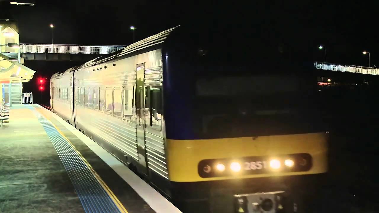Cityrail NSW Diesel Passenger Railcars at Night - Trains in Australia