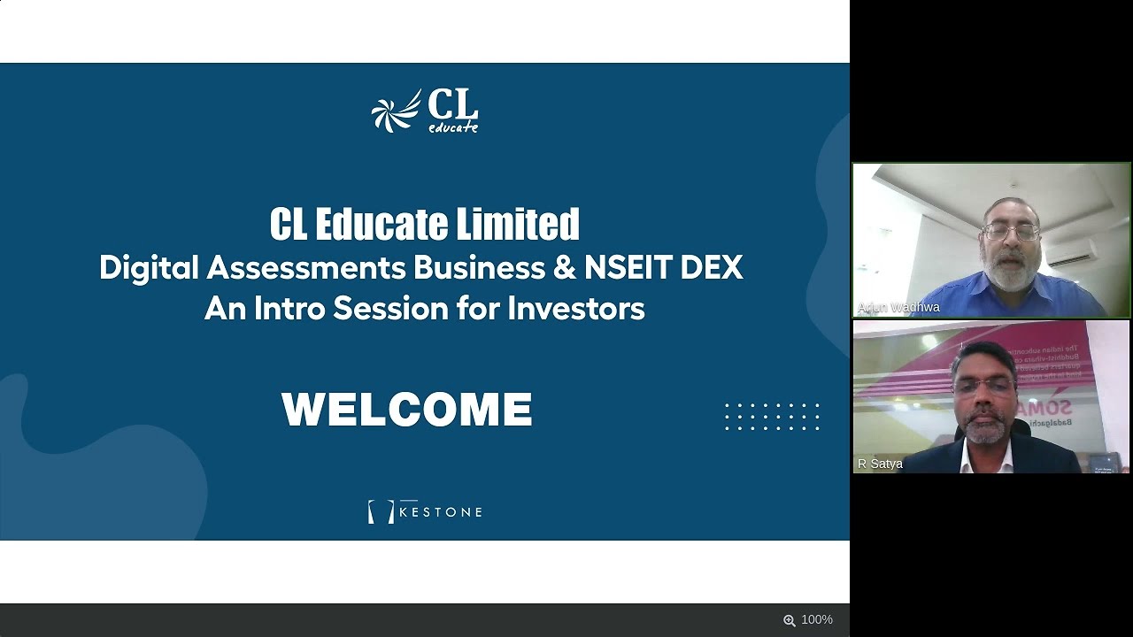 CL Educate Limited- CL Digital Assessments Business & NSEIT DEX