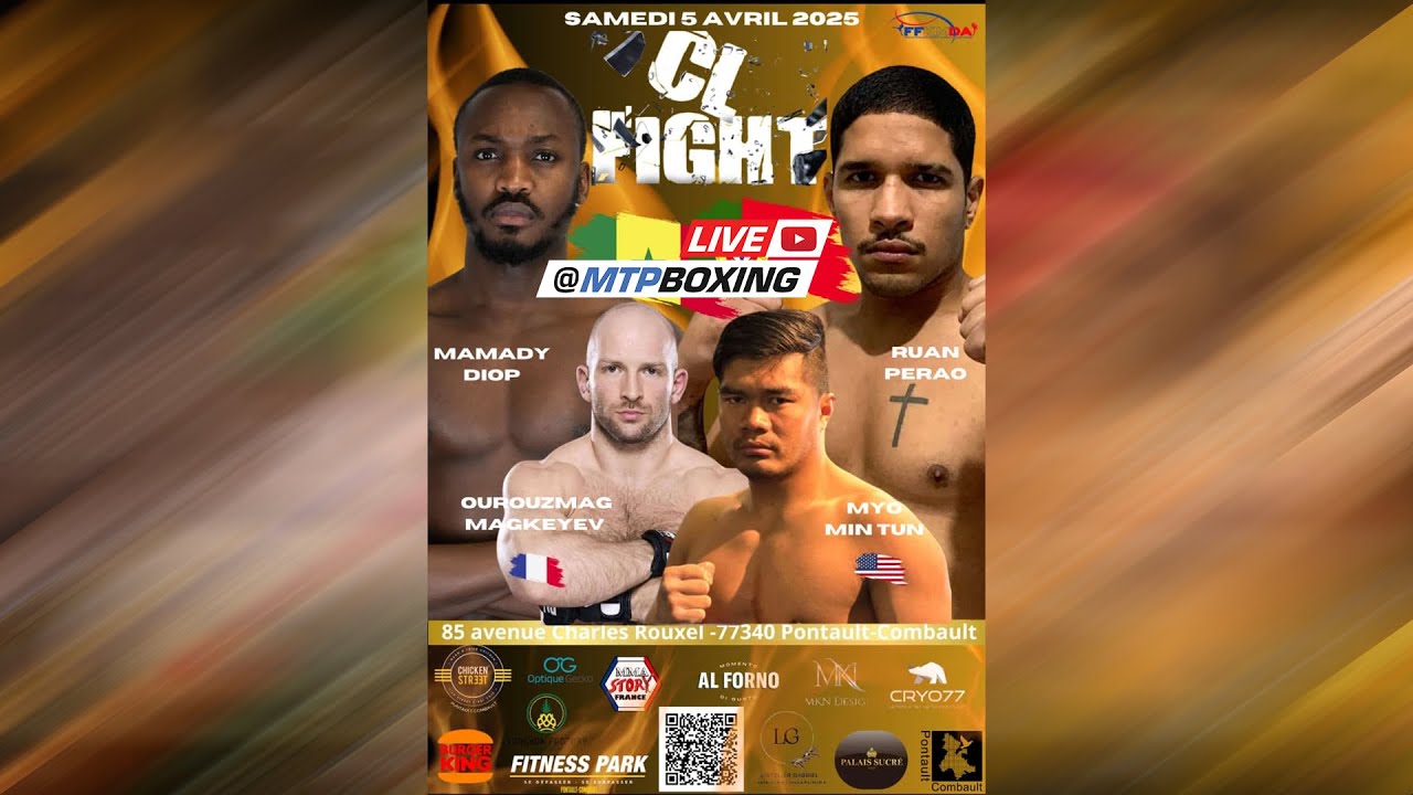 CL FIGHT – Événement MMA en direct | Samedi 5 avril 2025