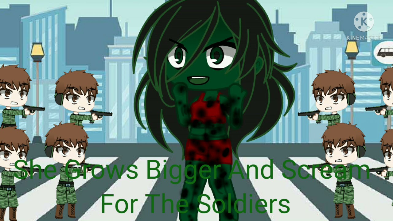 Clara (She Hulk) Growth In The City Vs Soldiers