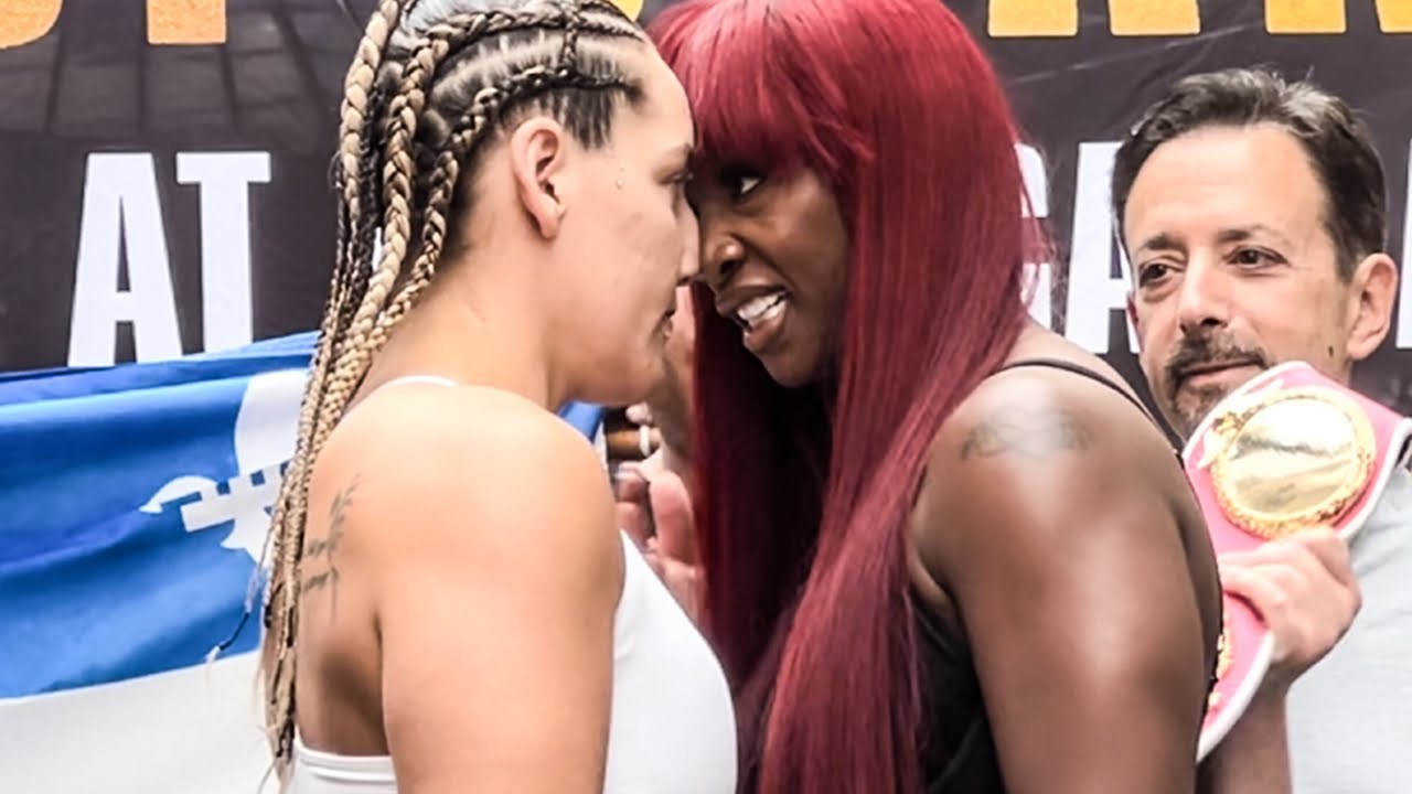 Claressa Shields GOES NOSE-TO-NOSE with Vanessa Joanisse during HEATED FACE OFF