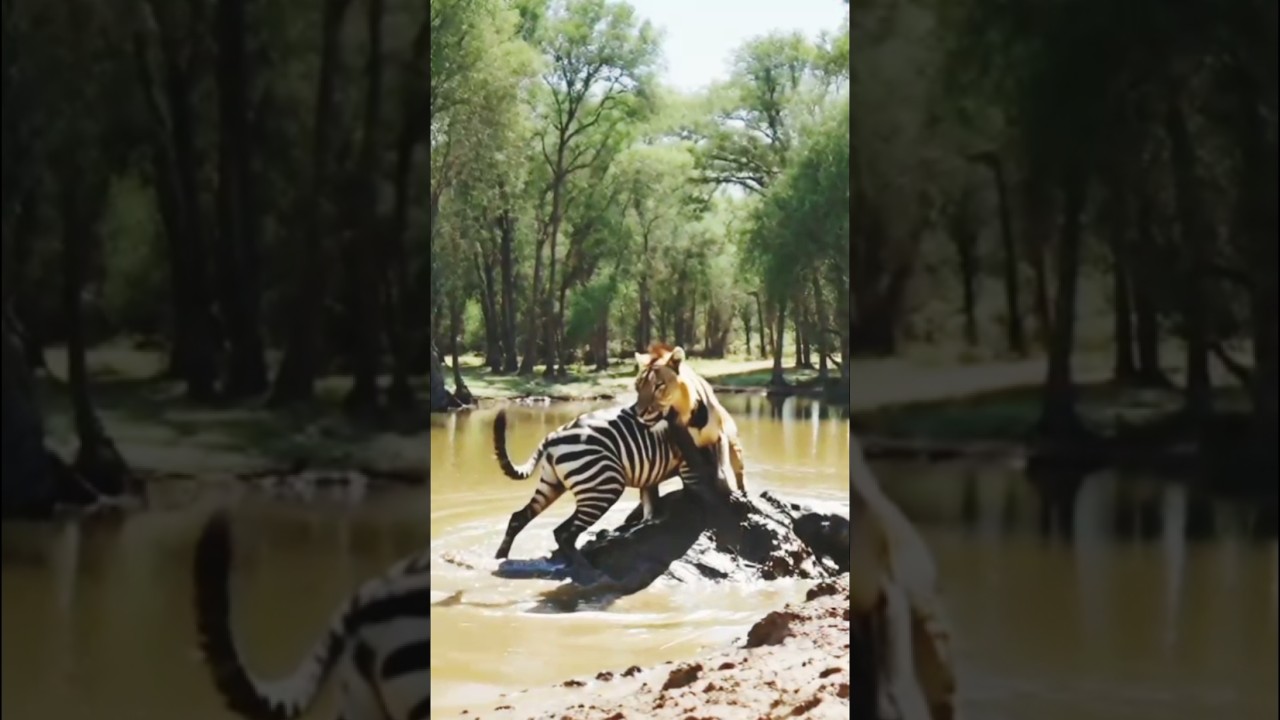 Clash of Survival: A Mystical Encounter in the Wild #animals#wildlife