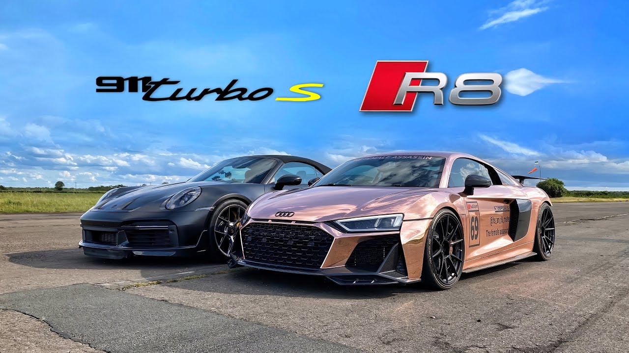 CLASH OF THE TITANS.. 1500BHP TURBO S vs 1500BHP AUDI R8