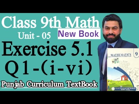 Class 9th Math New Book Exercise 5.1 Question 1 (i-vi)-9th Class Maths Exercise 5.1 Q1-PCTB