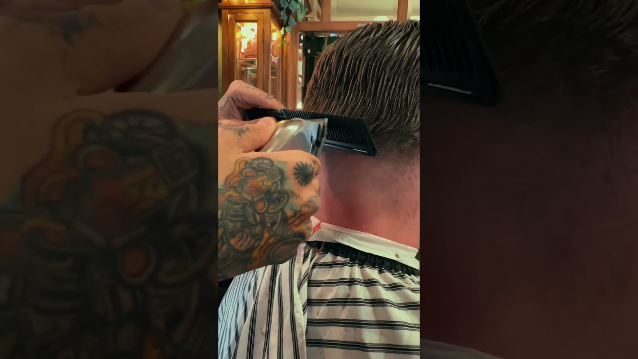 Classic Pompadour Perfection! | Barber Shop Magic ✂️💈 #barbershop #pomadour