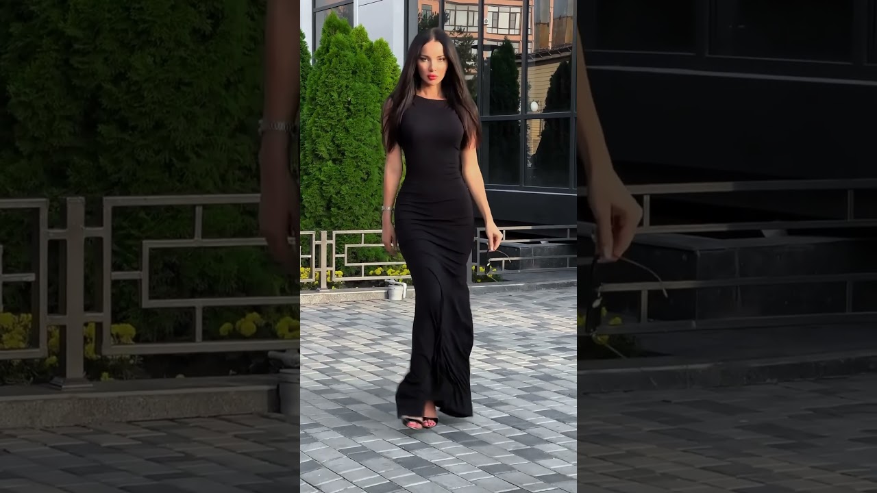 Classy long black tight dress outfit idea: Latest Trending Style #fashion #style #shorts
