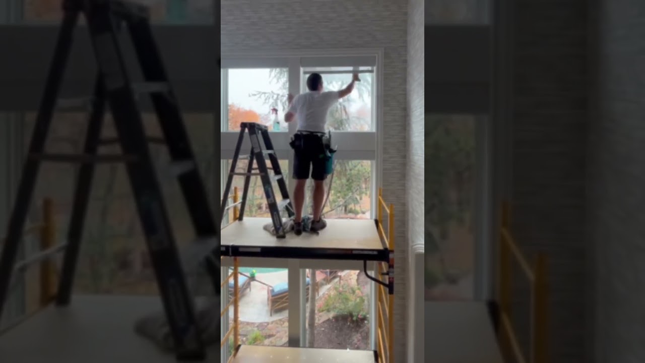 Cleaning High Windows for DFW Home - Transparent Window Cleaning
