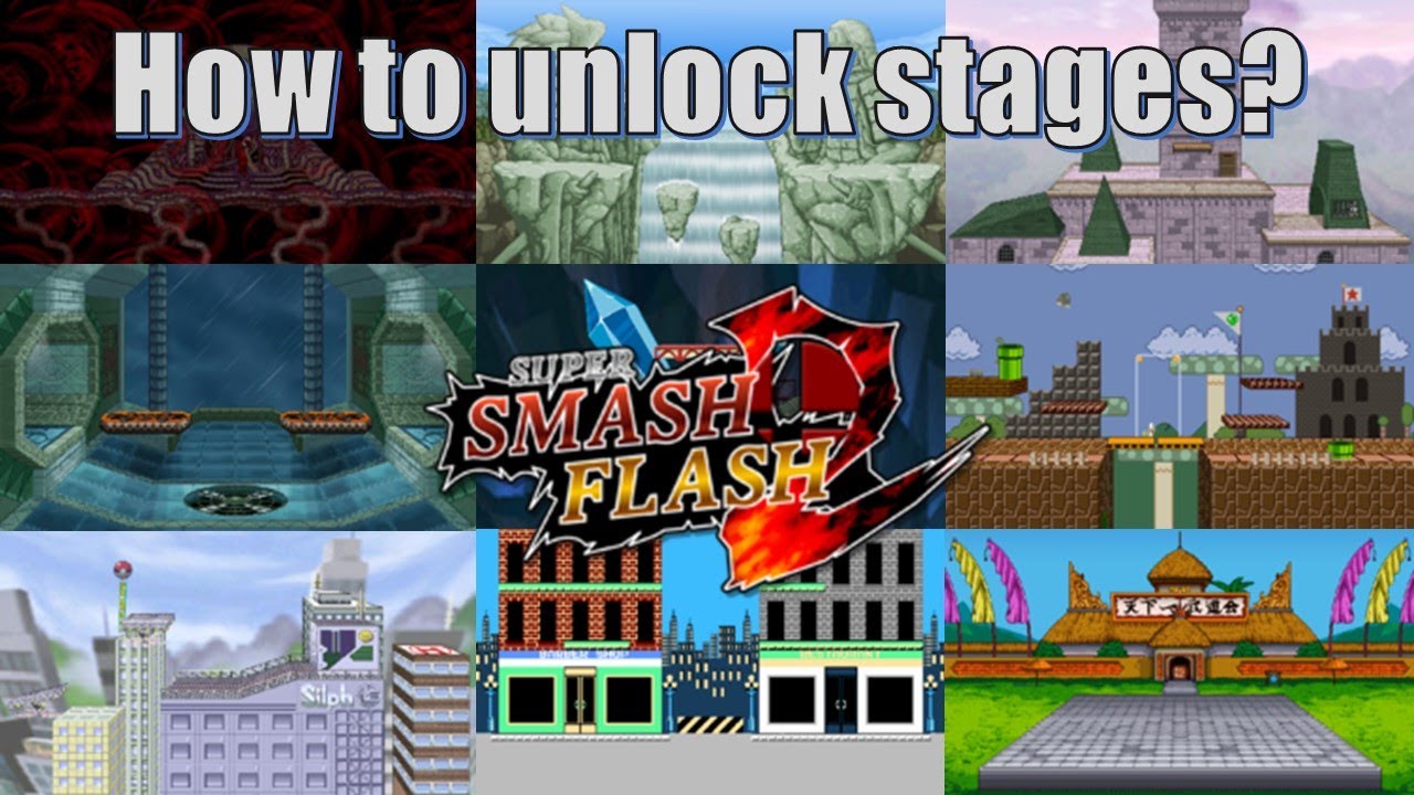Cómo desbloquear escenarios en super smash flash 2 beta