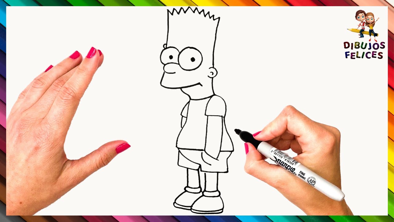 Cómo Dibujar A Bart Simpson Paso A Paso - Dibujo Fácil Bart Simpson