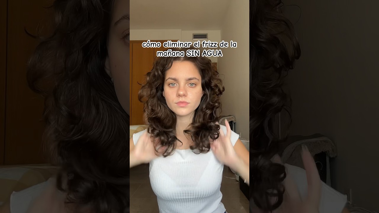 cómo eliminar frizz de la mañana sin agua🌞 #curlyhair #rizos  #frizz #ondas #hairtutorial