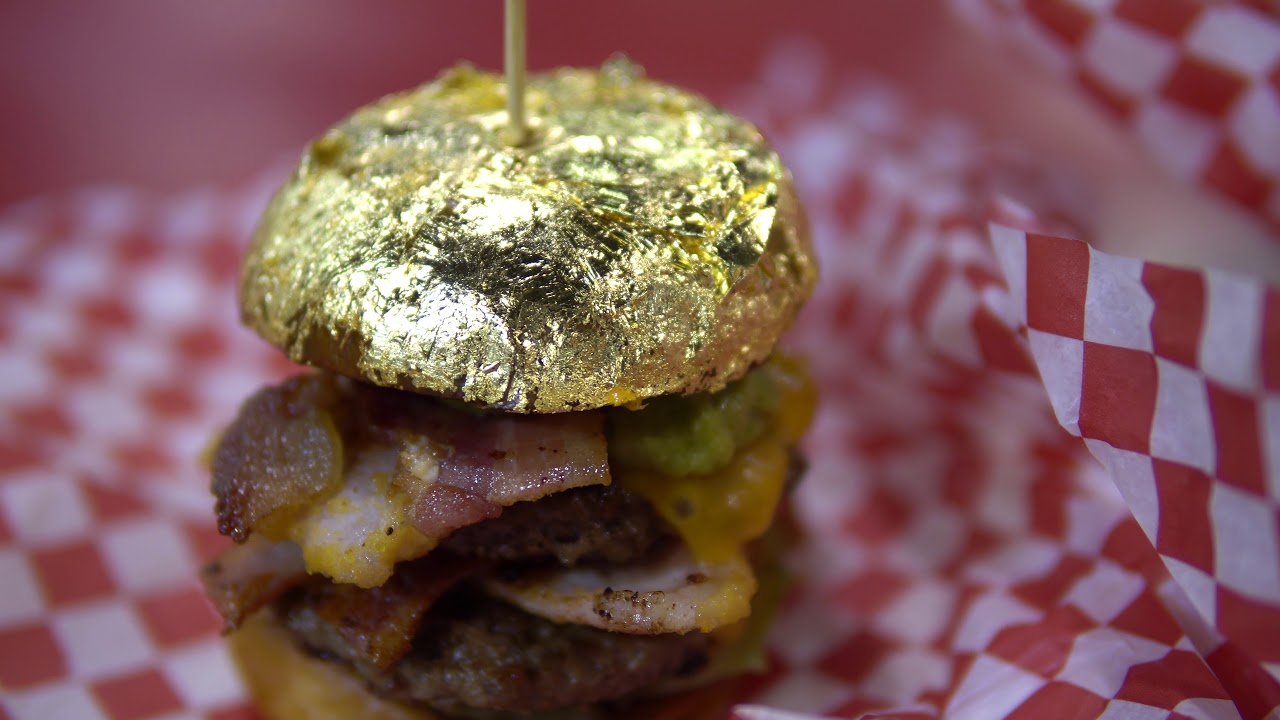 CNE 2018 24k gold slider burger