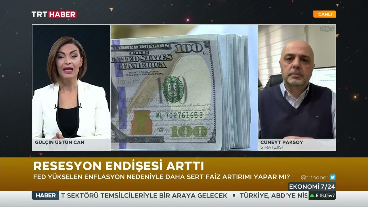 Cüneyt Paksoy Gülçin Üstün Can ; TRT Haber Ekonomi 7/24 13.05.2022