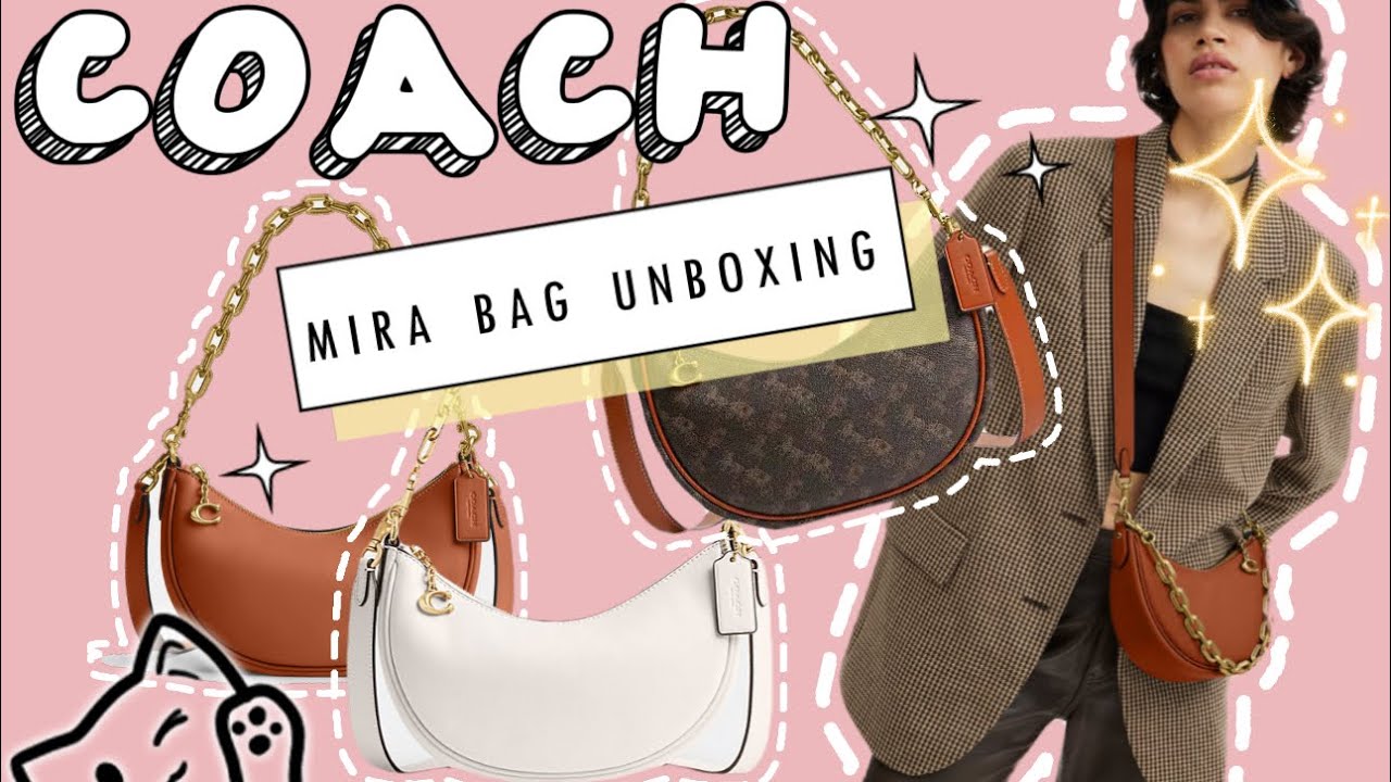 COACH MIRA BAG UNBOXING 🌙 BEST Crescent MOON Loop Shaped Bag IMO 👌 Chunky Chain Strap Review!