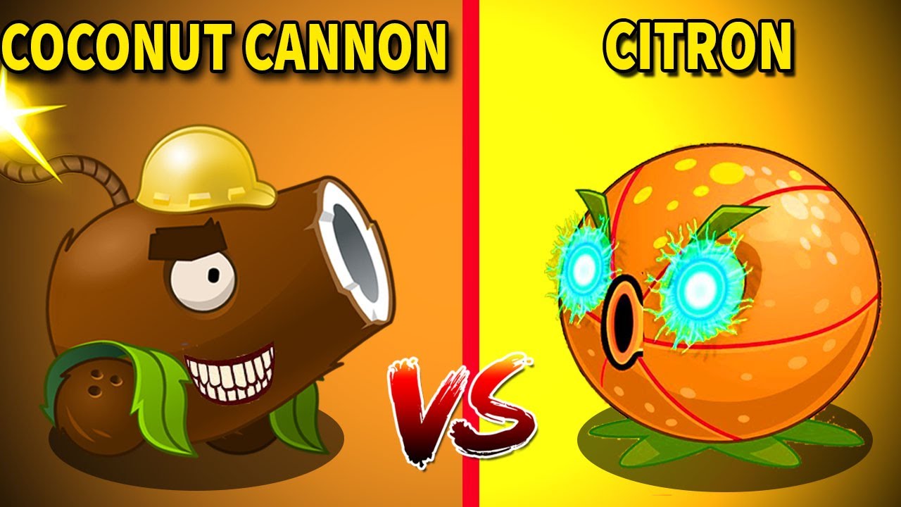 Coconut Cannon VS Citron - PvZ 2 Battlez Plant VS Plant